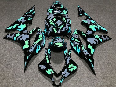 Shop 2007-2008 Honda CBR600RR Motorcycle Fairings - Green Grey Camouflage