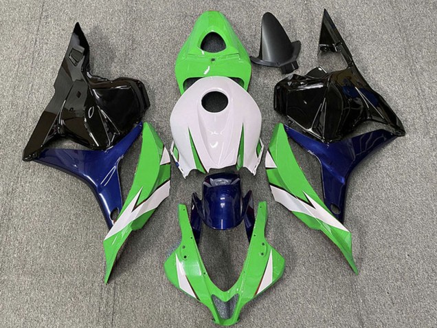2009-2012 Honda CBR600RR Motorcycle Fairings - White Green Blue Glossy Black