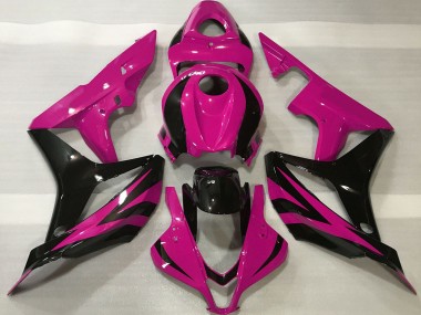 Shop 2007-2008 Honda CBR600RR Motorcycle Fairing - Pink Glossy Black OEM Style