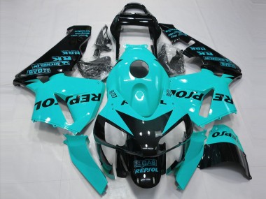 Shop 2003-2004 Honda CBR600RR Motorcycle Fairings - Light Blue Glossy Black Repsol