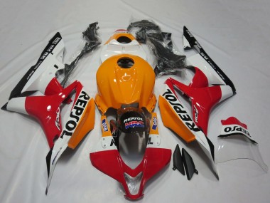 Shop 2007-2008 Honda CBR600RR Motorcycle Fairings - Orange White Red Glossy Black Repsol