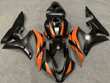 Shop 2007-2008 Honda CBR600RR Motorcycle Fairings - Orange Matte Black