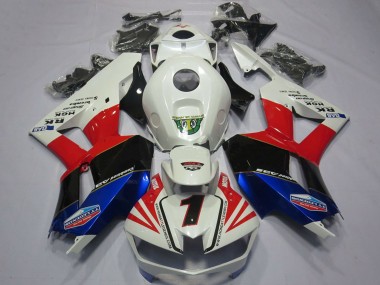 Shop 2013-2026 Honda CBR600RR Motorcycle Fairings - White Red Blue Black Number 1