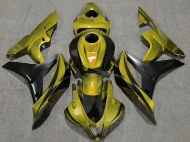 Shop 2007-2008 Honda CBR600RR Motorcycle Fairings - Gold Matte Black OEM Style