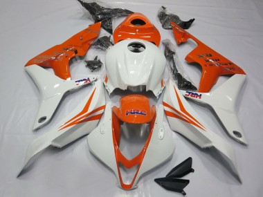 Shop 2007-2008 Honda CBR600RR Motorcycle Fairings - White Orange HRC