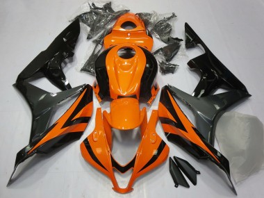 Shop 2007-2008 Honda CBR600RR Motorcycle Fairings - Orange Grey Glossy Black