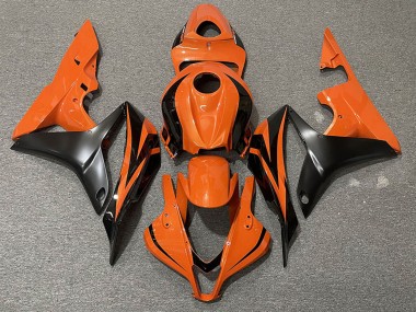 Shop 2007-2008 Honda CBR600RR Motorcycle Fairings - Orange Matte Black OEM Style