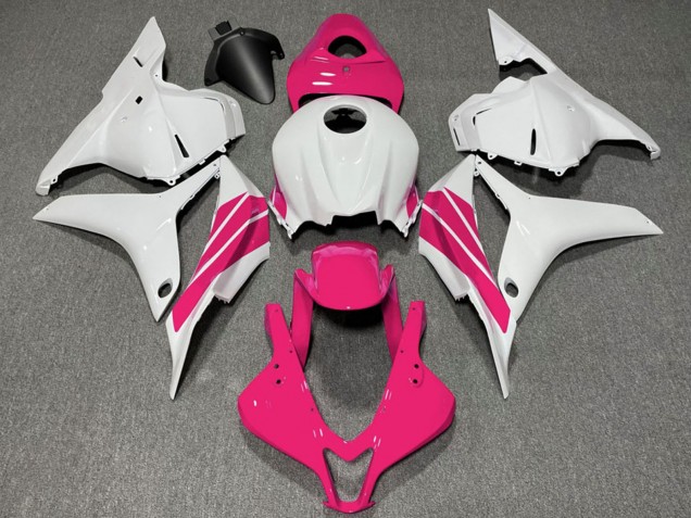 2009-2012 Honda CBR600RR Motorcycle Fairings - White Pink Stripe