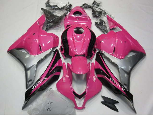 2009-2012 Honda CBR600RR Motorcycle Fairings - Silver Pink Glossy Black OEM Style