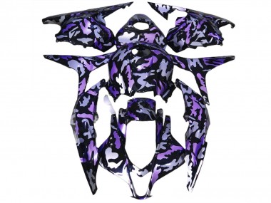 Shop 2009-2012 Honda CBR600RR Motorcycle Fairing - Purple Silver Camouflage