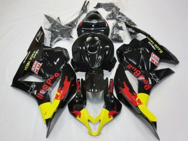 Shop 2009-2012 Honda CBR600RR Motorcycle Fairings - Glossy Black Yellow Red Bull