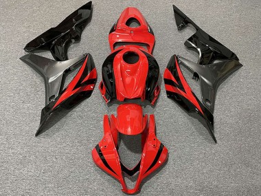 Shop 2007-2008 Honda CBR600RR Motorcycle Fairings - Grey Red Glossy Black OEM Style