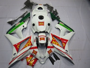 Shop 2007-2008 Honda CBR600RR Motorcycle Fairings - White Red Green Yellow San Carlo