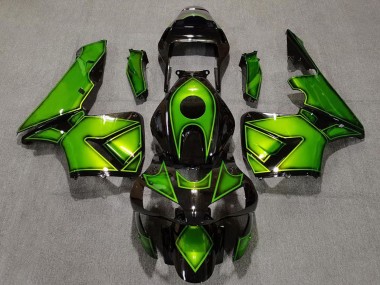 Shop 2003-2004 Honda CBR600RR Motorcycle Fairings - Green Glossy Black