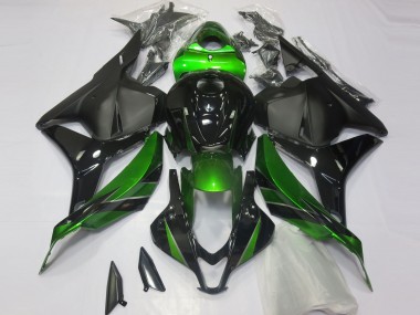 Shop 2009-2012 Honda CBR600RR Motorcycle Fairings - Green Glossy Black Matte Black