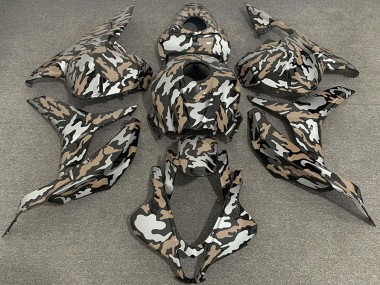 Shop 2009-2012 Honda CBR600RR Motorcycle Fairings - Tan Silver Camouflage