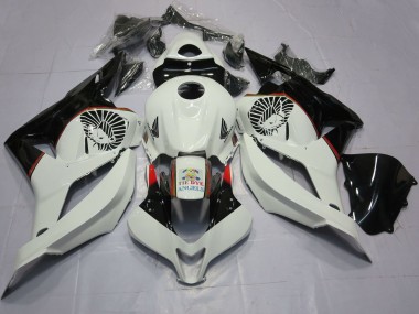 Shop 2009-2012 Honda CBR600RR Motorcycle Fairings - White Glossy Black Tie Dye