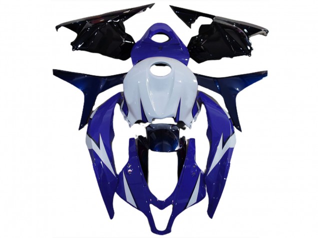 2009-2012 Honda CBR600RR Motorcycle Fairings - White Blue Glossy Black