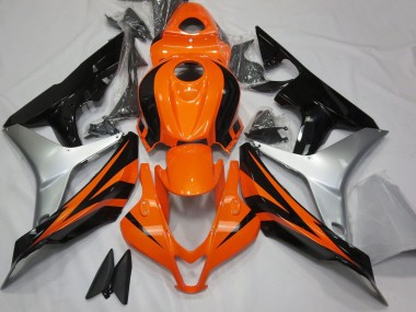 Shop 2007-2008 Honda CBR600RR Motorcycle Fairings - Silver Orange Glossy Black OEM Style