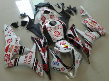 Shop 2007-2008 Honda CBR600RR Motorcycle Fairings - White Red Black Nastro Azzurro