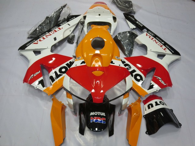 2005-2006 Honda CBR600RR Motorcycle Fairings - White Repsol