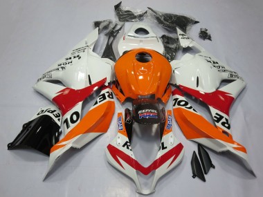 Shop 2009-2012 Honda CBR600RR Motorcycle Fairings - Orange White Red Glossy Black Repsol