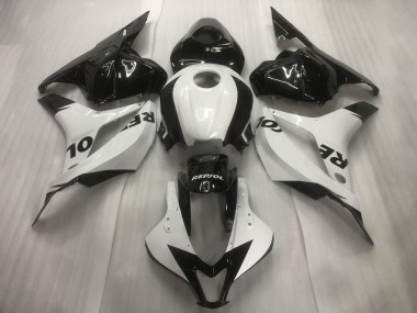 Shop 2009-2012 Honda CBR600RR Motorcycle Fairings - White Glossy Black Repsol