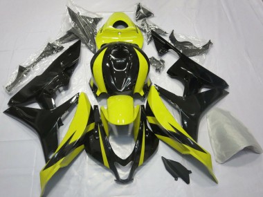 Shop 2007-2008 Honda CBR600RR Motorcycle Fairings - Yellow Glossy Black OEM Style