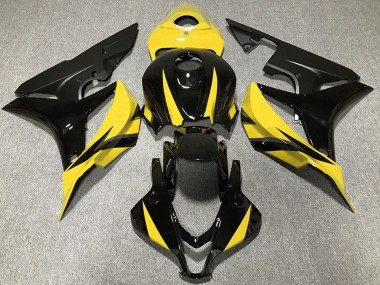 Shop 2007-2008 Honda CBR600RR Motorcycle Fairings - Yellow Glossy Black Matte Black