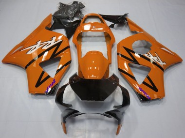 Shop 2002-2003 Honda CBR954RR Motorcycle Fairings - Dark Orange Glossy Black