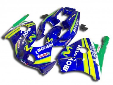 Shop 1990-1998 Honda CBR250RR Motorcycle Fairings - Blue Yellow Green MoviStar Red Castrol