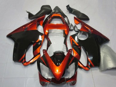 Shop 2001-2003 Honda CBR600 F4i Motorcycle Fairings - Orange Glossy Black