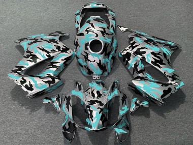 Shop 2002-2013 Honda VFR 800 Motorcycle Fairings - Teal Camouflage