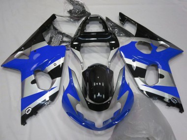 Shop 2000-2002 Suzuki GSXR 1000 Motorcycle Fairings - Blue Silver Black OEM Style