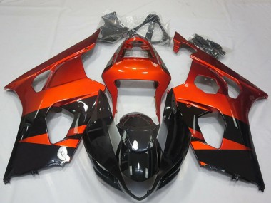 Shop 2003-2004 Suzuki GSXR 1000 Motorcycle Fairings - Burnt Orange Glossy Black