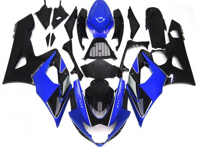 2005-2006 Suzuki GSXR 1000 Motorcycle Fairings - Blue Glossy Black