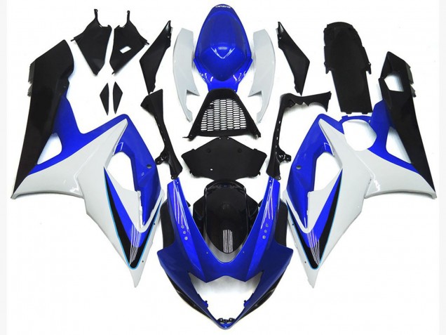 2005-2006 Suzuki GSXR 1000 Motorcycle Fairing - White Red Blue Yellow