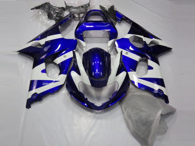 2000-2002 Suzuki GSXR 1000 Motorcycle Fairings - Blue White