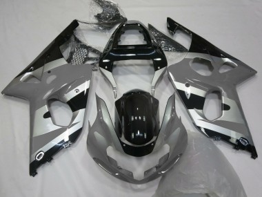 Shop 2000-2002 Suzuki GSXR 1000 Motorcycle Fairings - Grey Silver Glossy Black OEM Style