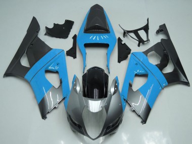 Shop 2003-2004 Suzuki GSXR 1000 Motorcycle Fairings - Light Blue Silver Black