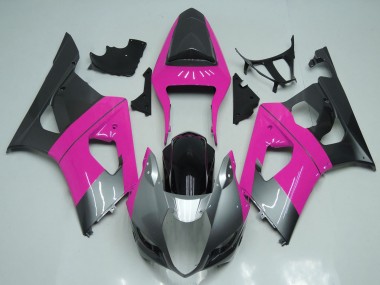 Shop 2003-2004 Suzuki GSXR 1000 Motorcycle Fairings - Pink Silver Black