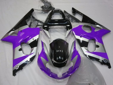 Shop 2000-2002 Suzuki GSXR 1000 Motorcycle Fairings - Purple Silver Glossy Black OEM Style