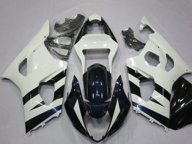 Shop 2003-2004 Suzuki GSXR 1000 Motorcycle Fairings - White Glossy Black
