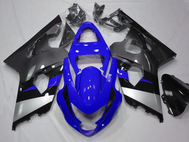 2004-2005 Suzuki GSXR 600 / GSXR 750 Motorcycle Fairings - Blue Silver Grey Black