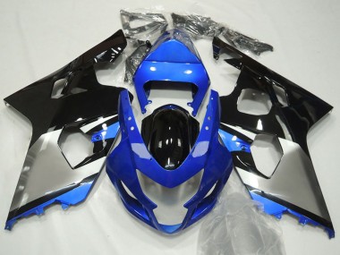 Shop 2004-2005 Suzuki GSXR 600 / GSXR 750 Motorcycle Fairings - Blue Silver Black