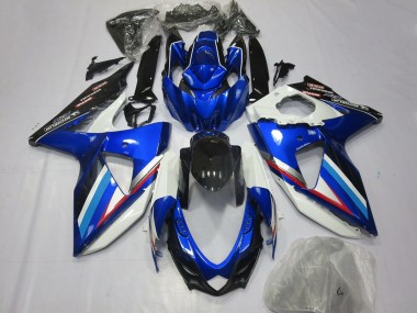 Shop 2008-2010 Suzuki GSXR 600 / GSXR 750 Motorcycle Fairings - Blue White Glossy Black Red
