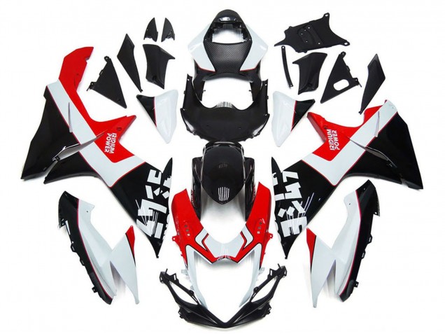 2011-2024 Suzuki GSXR 600 / GSXR 750 Motorcycle Fairings - White Red Glossy Black