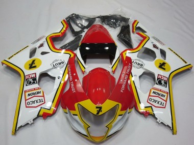 Shop 2004-2005 Suzuki GSXR 600 / GSXR 750 Motorcycle Fairings - White Red Yellow