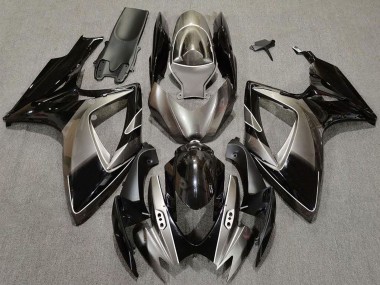 Shop 2006-2007 Suzuki GSXR 600 / GSXR 750 Motorcycle Fairings - Dark Silver Glossy Black