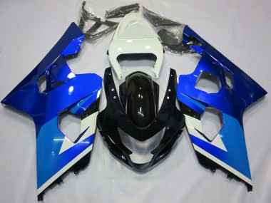 Shop 2004-2005 Suzuki GSXR 600 / GSXR 750 Motorcycle Fairings - White Blue Black